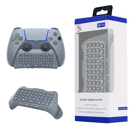 Trådlöst tangentbord för PS5-kontrollerhandtag Bluetooth externt tangentbord för Playstation5 ChatPad Bluetooth-tangentbord