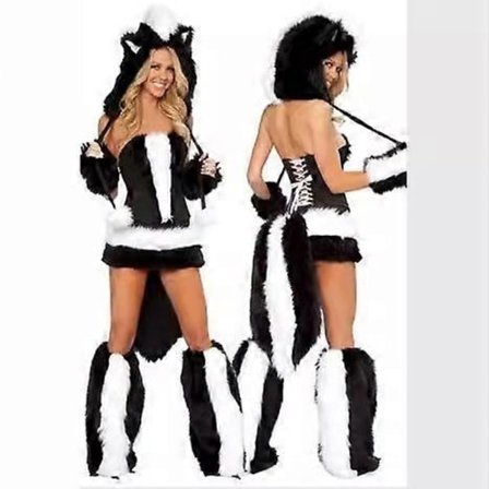 Sexy Julekvinnekostyme Cosplay Stor Hale Ulv Cosplay Fest Maid Fristelse Julenisse Todelt Kostyme