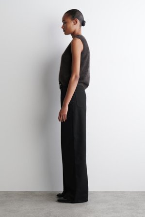 COS Women's Jeans Dial A Gamba Larga in Nero