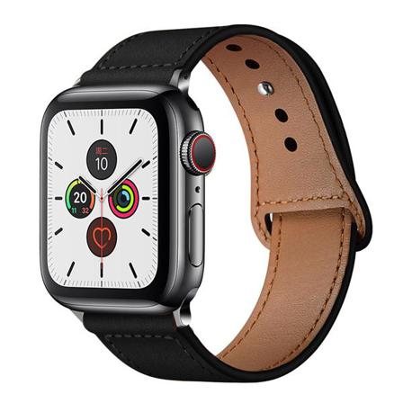 Läderarmband - Watchband - Watch 38/40 Mm (svart) Svart