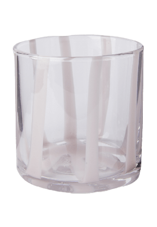 Åhléns Home Ljuslykta LUMA STRIPE 10 cm Ljus & ljusstakar Rosa ONESIZE