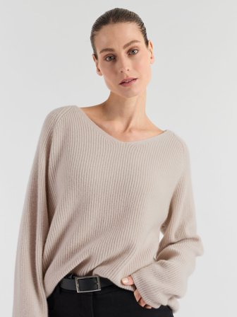 Kashmina - Kashmirgenser "Maya" - cream - Size M