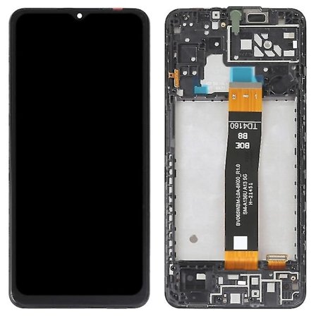 LCD-skjerm og digitaliseringsenhet + ramme for Samsung Galaxy A04s 4G (164,7 x 76,7 x 9,1 mm) A047F, klasse B