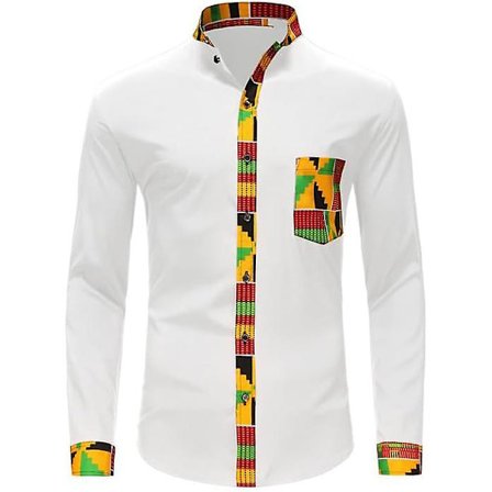 Herr Casual Button Down Skjorta Långärmad Hipster Strand Skjortor