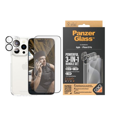 PanzerGlass 3-in-1 Pack - screen / lens / back protector kit for mobiltelefon