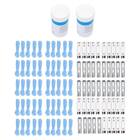 Blodsukker Teststrimler Kit Blodsukker Teststrimler Test Lansetter Diabetisk Monitor Tilbehør