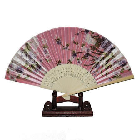 Solfjäder - Blomster [Ljus] - Rosa