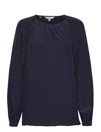 Arica Ls Blouse Blue Tommy Hilfiger