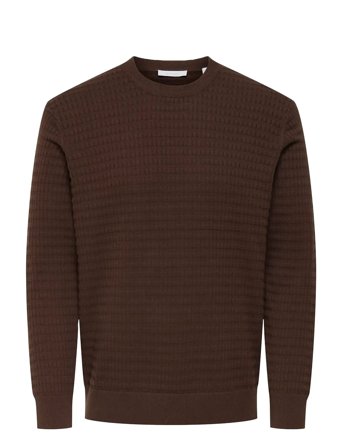 ONLY & SONS Onsberry Reg 12 Ls Crew Knit Frml Noos - Burgundy - S