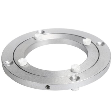 Tyst skivspelare Förbättrad stum aluminiumlegering roterande hårdvara Vridskiva stabil och halkfri för matbord (5 tum)