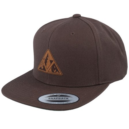 Wild Spirit - Brun snapback Caps - Triangle Shape Mountain Patch Brown Snapback @ Hatstore