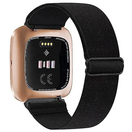 Elastiskt vävt armband för Fitbit Versa 3 2, Versa Lite - Justerbart nylon sportarmband för Fitbit Sense