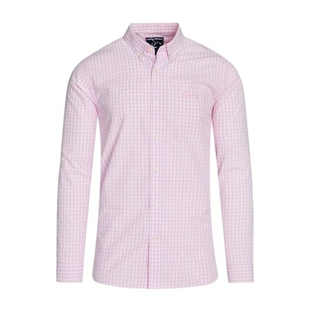 Raging Bull Herr Gingham Klassisk Långärmad Skjorta S Rosa