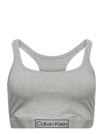 Unlined Bralette Lingerie Bras & Tops Soft Bras Tank Top Bras Grå Calvin Klein