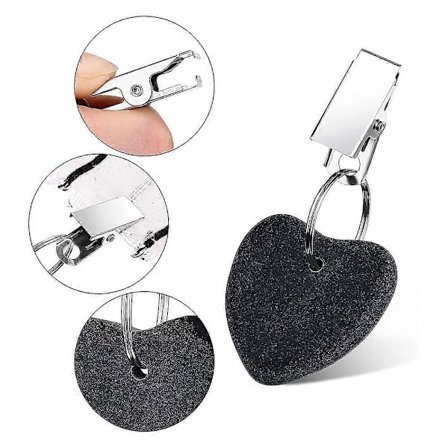 Dukklips|4 stk. 4*6*1 cm Marmor Duk Anheng - Svart