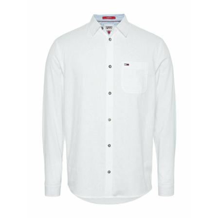 Tommy Jeans, Shirt Wit, Heren, Maat:L