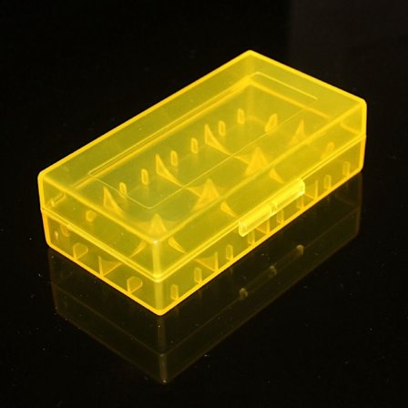 Batterikasse 18650 Batteriboks GUL