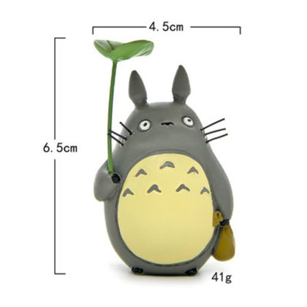 Min granne Totoro små prydnader hartsklöver lyftblad Miyazak