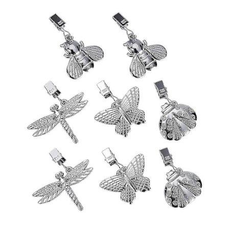 Dukvikter Metall Dukklämma Hänge 8st Antik Fjäril Vikter Klämma kompatibel Utomhus Trädgårdsfest Picknick Camping Bord_Specialgåva