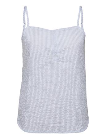 Sully Strap Top Seersucker Blue Noella