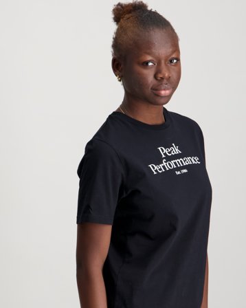 Peak Performance Jr Original Tee Svart T-skjorter Jente - Kids Brand Store