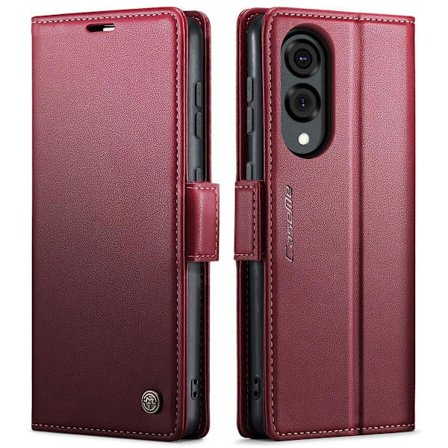 (För Samsung A13 4G/5G/A04S/A04/M13 5G) Läderplånboksfodral med dolda kortfack och RFID-skyddad slimmad design