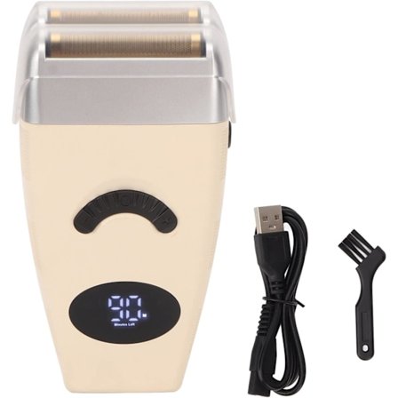 Elektrisk barbermaskin for menn i vintage-stil, vanntett våt/tørr skjeggtrimmer med 3D-flytende hoder, USB-oppladbar - Perfect Me