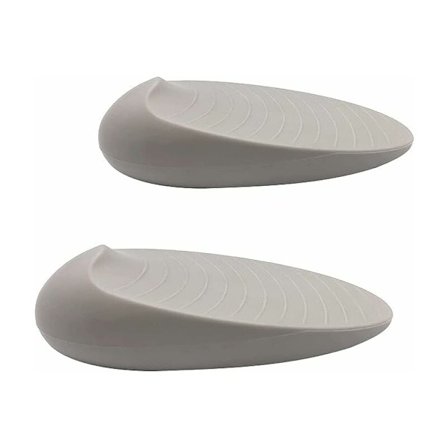 Gummidörrstopp Golv Dörrstopp Gummidörrstopp Halkfri för Betong, Matta, Kakel, Linoleum & Hårdträ (Grå)