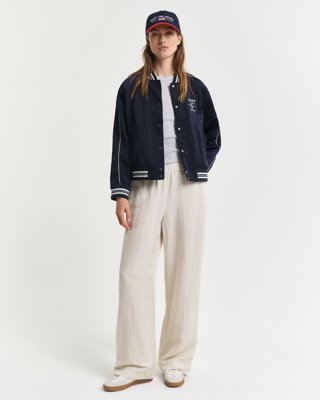 GANT - Pull-on-bukser i linblanding til dame putty