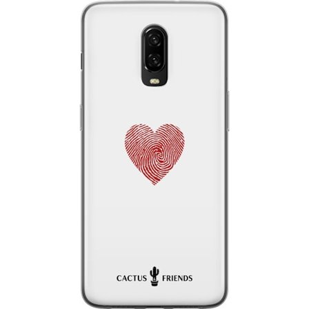 Yhteensopiva Puhelinkuori OnePlus OnePlus 6T Cactus and Friends - Fingerprint Love
