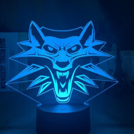 Sonic 3D Night Light LED Färgglada färgskiftande Crack Base + Controller YX11