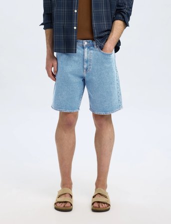 Selected Slhreg Alex Light Blue Denim Shorts - Blue - L