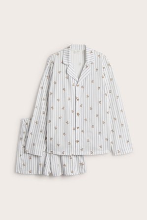 Newbie | Piżama we wzory, Newbie Woman Offwhite XS | Offwhite