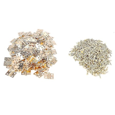 100 stk. Mini Hængsler Hardware 180 Grader Til Miniature Møbler Skab (gør-det-selv)