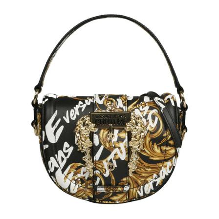 Versace Jeans Couture, Logo Brush Couture Shoulder Bag Czarny, Kobieta, Rozmiar: ONE Size