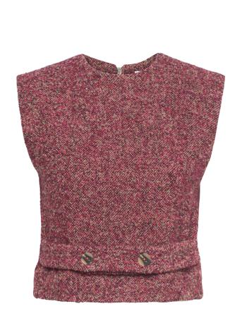 Vest Textured Wool Vests Knitted Vests Punainen REMAIN Birger Christensen
