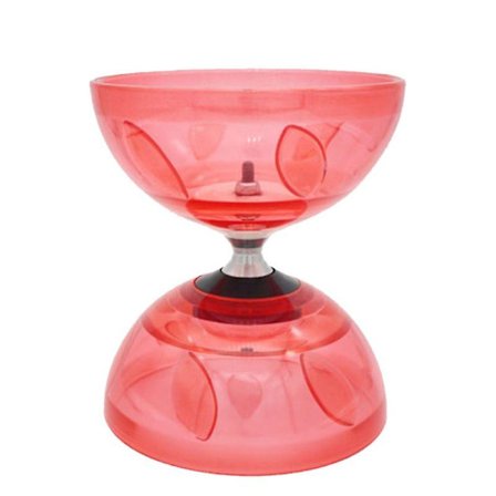 Diabolo-sett (4 farger 2 størrelse) trippel kulelager clutch Matchende fargede fiberhåndstikker, Diablo-streng og veske