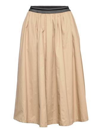 Vimarley Skirt /Rx Polvipituinen Hame Beige Vila