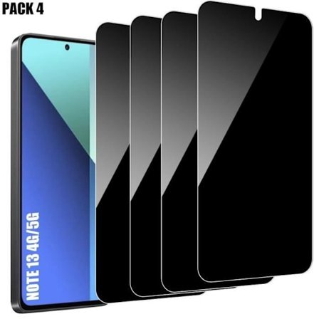 Skärmskydd - E.F.CONNECTION - Xiaomi Redmi Note 13 - Härdat glas - Antispy - Ultra tunt