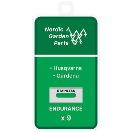 Nordic Garden Parts Endurance terästerät Husqvarnalle & Gardenalle 9 kpl