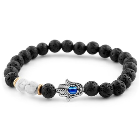 White Lava Bracelet for Men