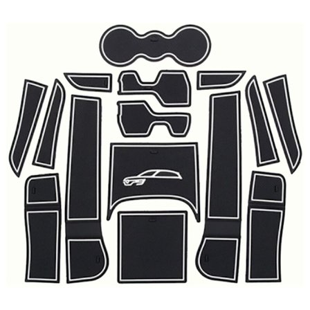 Støvttett dørspaltekoppholder i gummi med fluorescerende hvitt for Koleos 17+