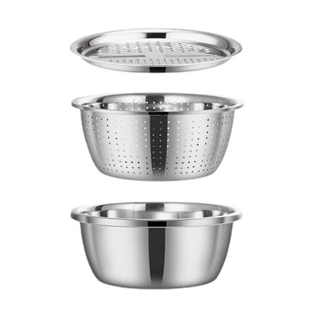 Multifunktionel vask i rustfrit stål med ristebakke Praktisk grøntsagsafløbsværktøj til hjemmekøkkenet
