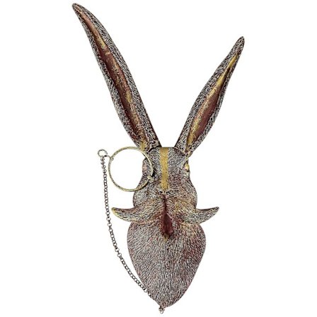 Seinälle kiinnitettävä eläinpään veistos, seinäkoriste Kanin, Peuran, Karhun, Ketun ja Hiiren pää Lasien kanssa Hartsi A