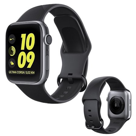 Apple Watch Series 5 44mm silikon twill mönster klockarmband