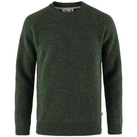 Fjällräven Övik Rib Sweater XS - male - Deep Forest/Green - Sweaters & knitwear