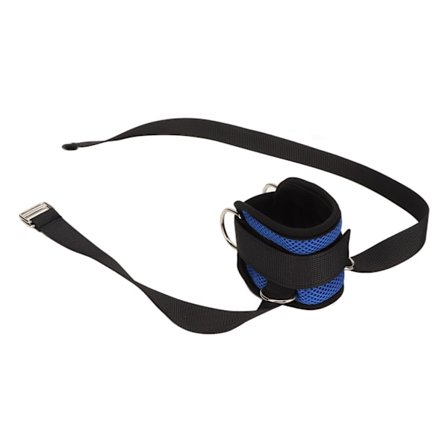 Justerbar ankelstropp med borrelås for trening av ben- og hoftestyrke, blå