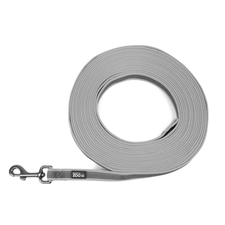 Selected by ZOO - Rufus sklisikker line 20 mm x 10 m Grå - Hund - Hundetrening & bruksspor - Sporliner - ZOO.no