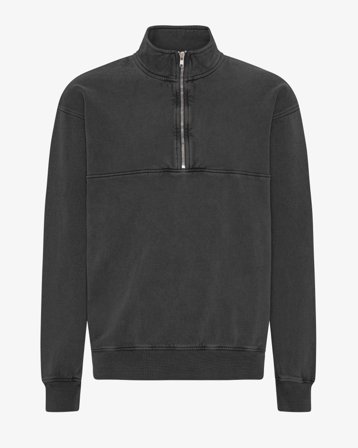 Organic Quarter Zip - Faded Black S