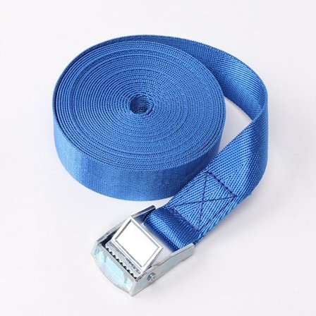 Blått sett med 6 surringsstropper med spenne, strammende låsebelte, surringsstropper maks. 250 kg, i henhold til, lengde 4m bredde 25mm, i ett stykke,